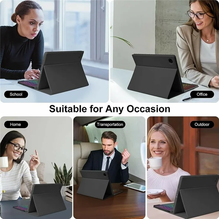 For Tab 10.1 (2025) TB-311FU / TB-311XU Backlit Design Bluetooth-compatible Keyboard Case with Mouse Combo Set - Green