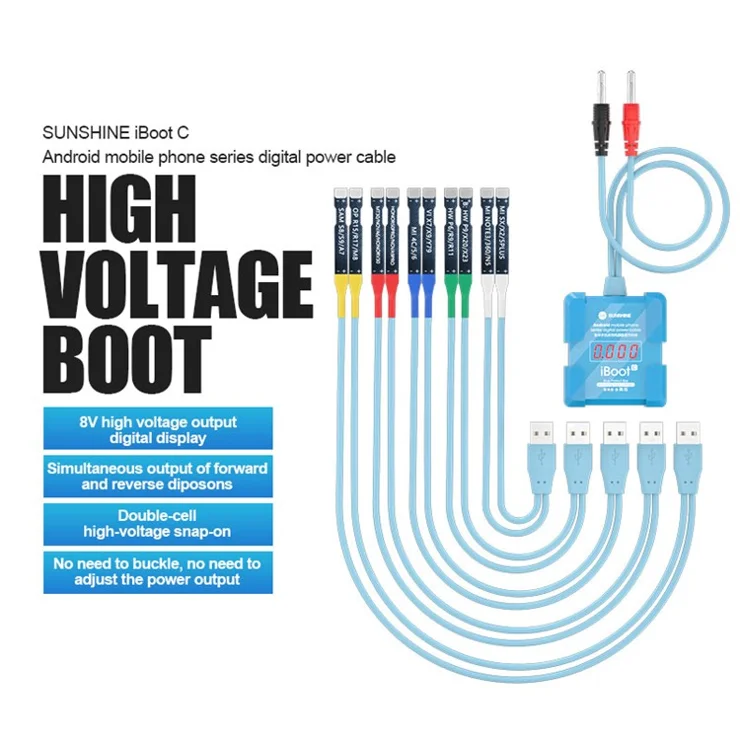 SUNSHINE iBoot C Android Mobile Phone Digital Power Cable Intelligent Power Supply Test Boot Line