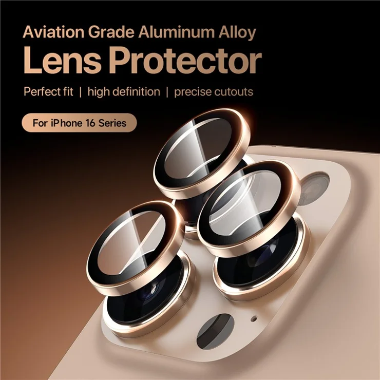 For iPhone 16 Plus / iPhone 16 Camera Lens Protector DUX DUCIS HAWK Series Tempered Glass Lens Protector - Silver