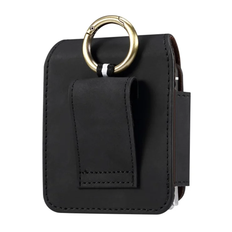 Phone Belt Bag for Universal Folding Cell Phones Anti-Scratch Waterproof PU Leather Waist Pouch - Dark Brown