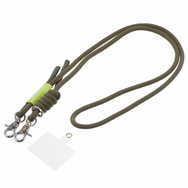 A1 Style Phone Lanyard 60cm Universal Crossbody Cell Phone Lanyards Shoulder Neck Strap with Patch - Army Green