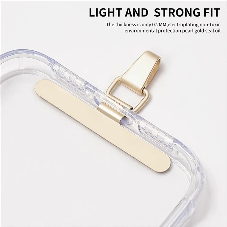 LEEU DESIGN Metal Phone Tether Tabs Universal Phone Lanyard Replacement Part - Gold