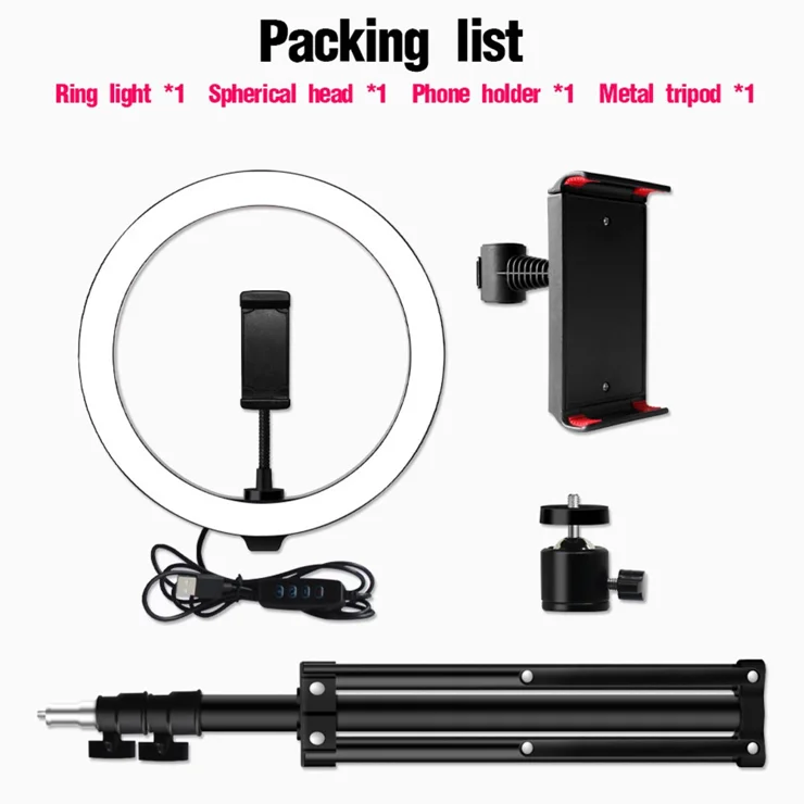 YINGNUOST 26 см Диммируемая светодиодная кольцевая лампа