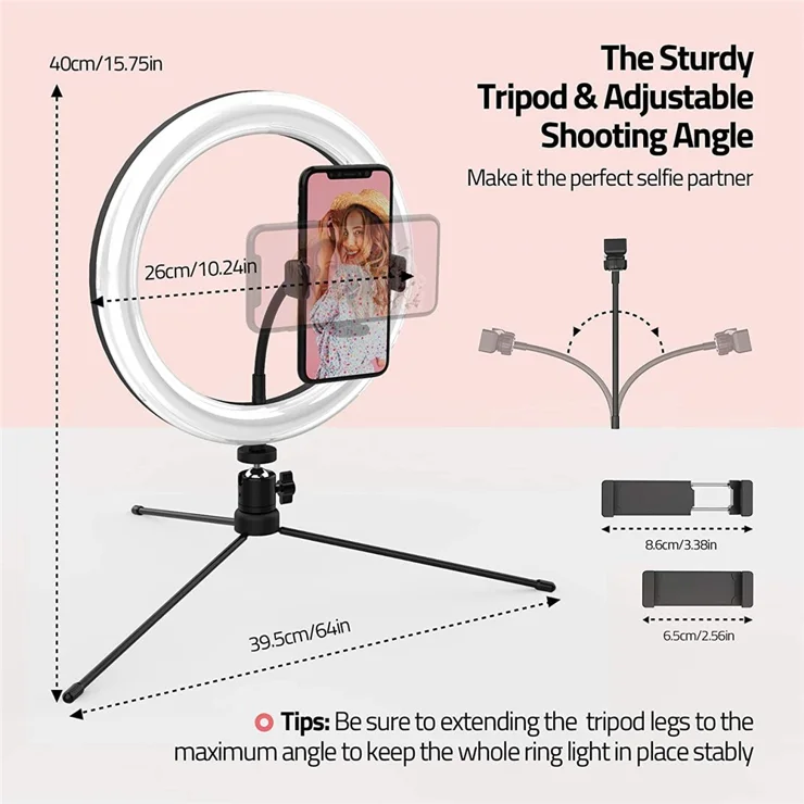 Wonew ZJ27 10 -zoll -desktop -ring -led