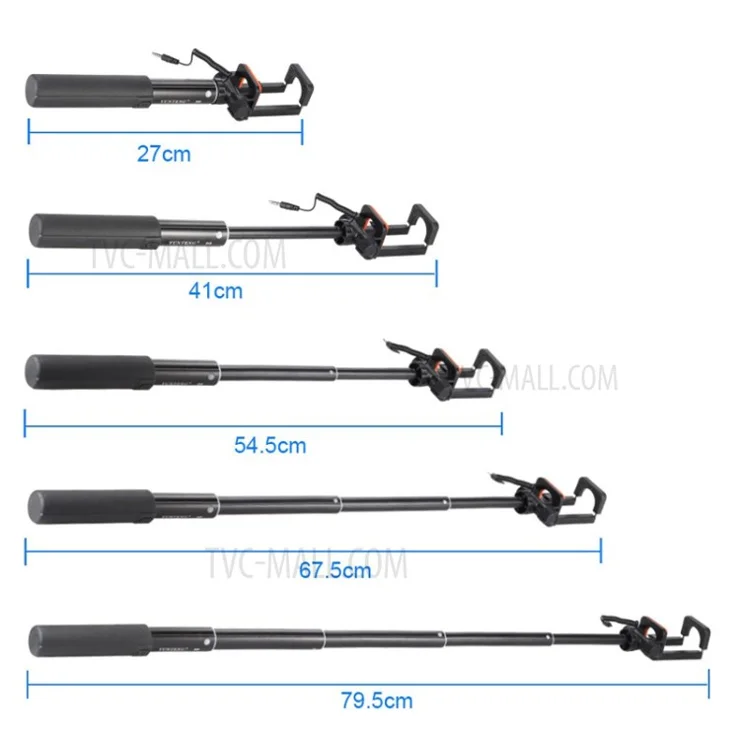 YUNTENG 808 Wired Mini Extendable Selfie Stick Monopod for iPhone Samsung Huawei Smartphone