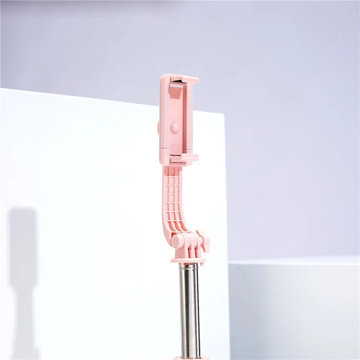 Z9 105cm Selfie Stick Tripod Extendable Phone Tripod Stand Holder with Remote Control for Travel Video Vlogging - Pink