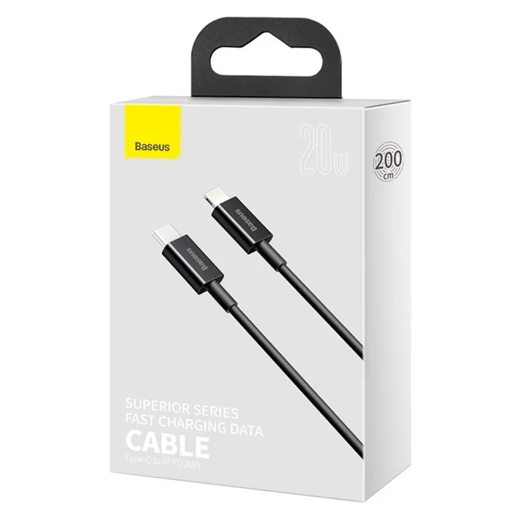 BASEUS Superior Series Fast Charging Data Cable Type-C to iP PD 20W 2m - Black
