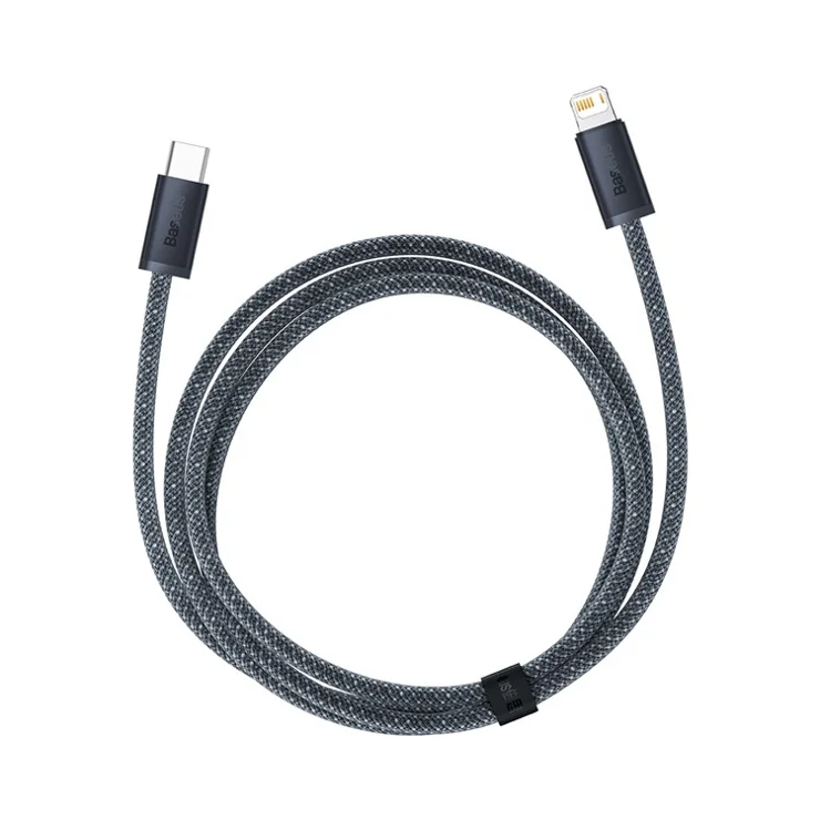 BASEUS 1m Dynamic Series Type-C to iP 20W Fast Charging Data Sync Cable 2.4A Charger Cord - Dark Grey/Blue