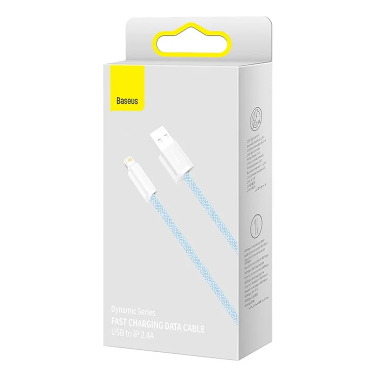 BASEUS Dynamic Series 2.4A 1m Fast Charging Data Cable USB to iP Charging Cord - Blue