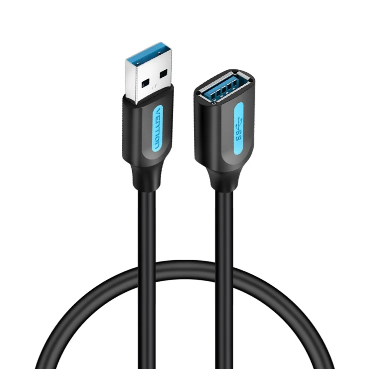 USB 3.0 Extension Cable With On/Off Switch - 2 FT Male To Female Cord For Data And Power