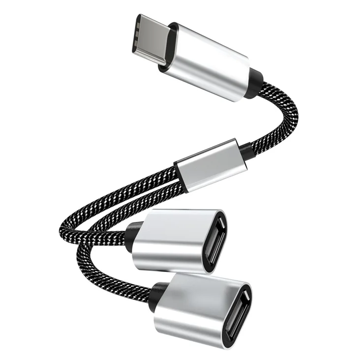 Adaptateur USB Vers 2 USB Femelle MOSWAG - Splitter Charge Et Transfert Données