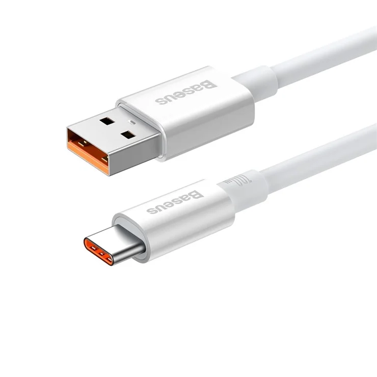 BASEUS Superior Series 1.5m Fast Charging Data Cable USB to Type-C 100W TPE Cord - White