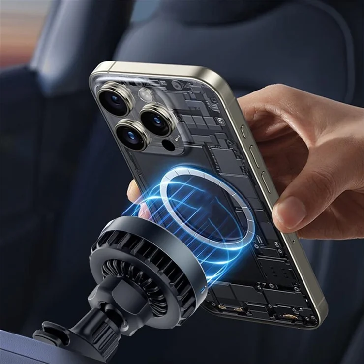 WIWU CH-319_QI2.0 Car Air Outlet Phone Mount Magnetic Wireless Charger Cell Phone Bracket