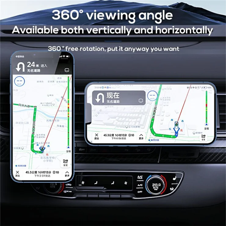 MEMO CX02 For iPhone 15-12 Car Phone Bracket Air Vent Clip Magnetic Wireless Charger Cooling Stand