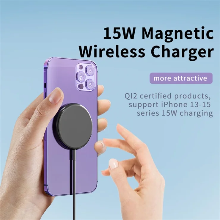 Bulk Purchasing MW06M 15W Magnetic Wireless Charger Phone Charging Pad - White