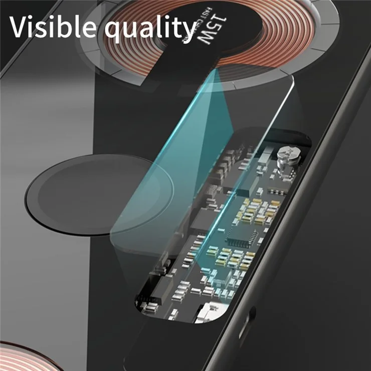 T12 2 in 1 Magnetic Wireless Charger for iPhone 13 / 12 Series Dual 15W Fast Charging Station Portable Visible Charging Pad