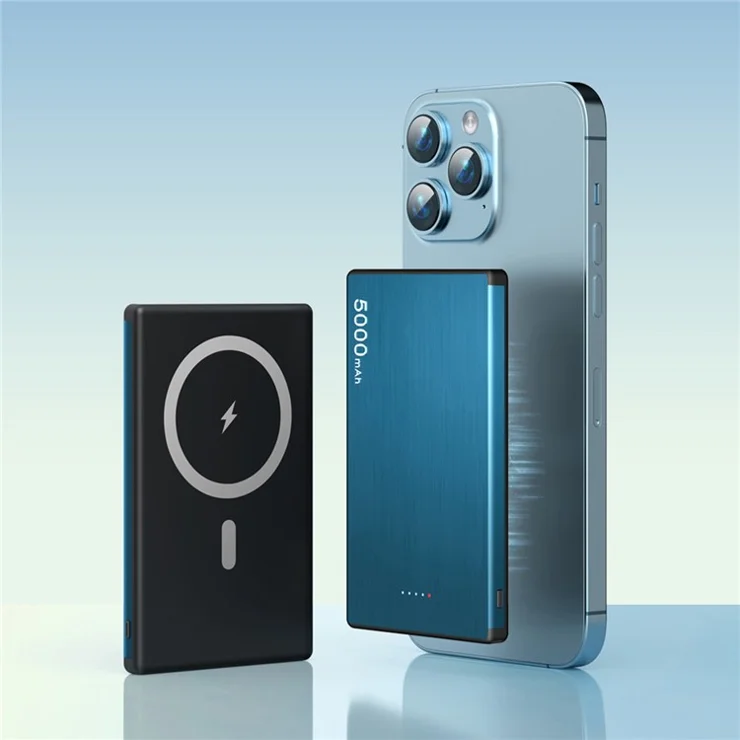 FLOVEME Magnetic Power Bank 5000mAh PD 20W Wireless Ultra-slim Battery Pack - Grey