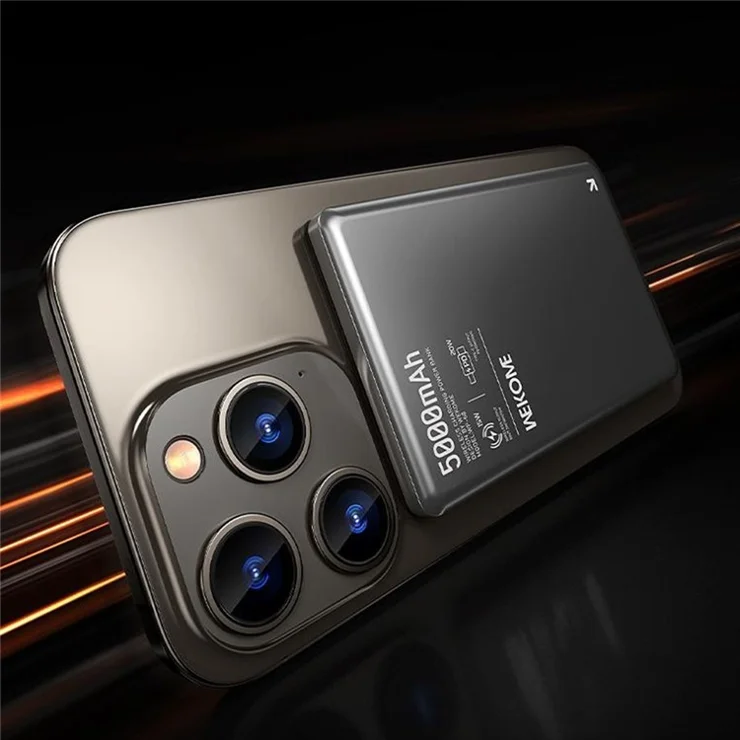 WEKOME WP-68 Ultra-Thin 15W Magnetic Wireless Fast Charging Power Bank 5000mAh - Dark Blue