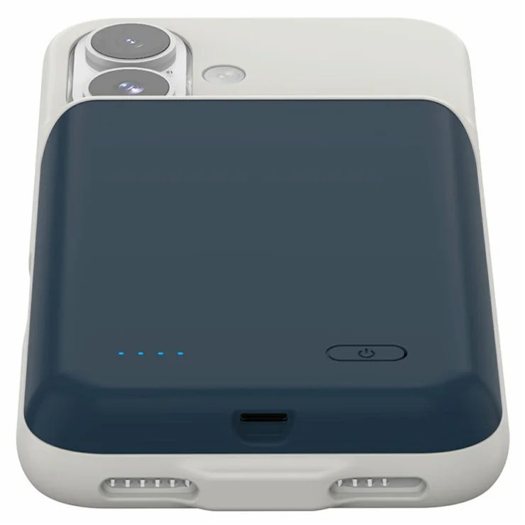 For iPhone 16 Plus Charging Back Case 7000mAh Power Bank Phone Backup Battery Pack - Blue
