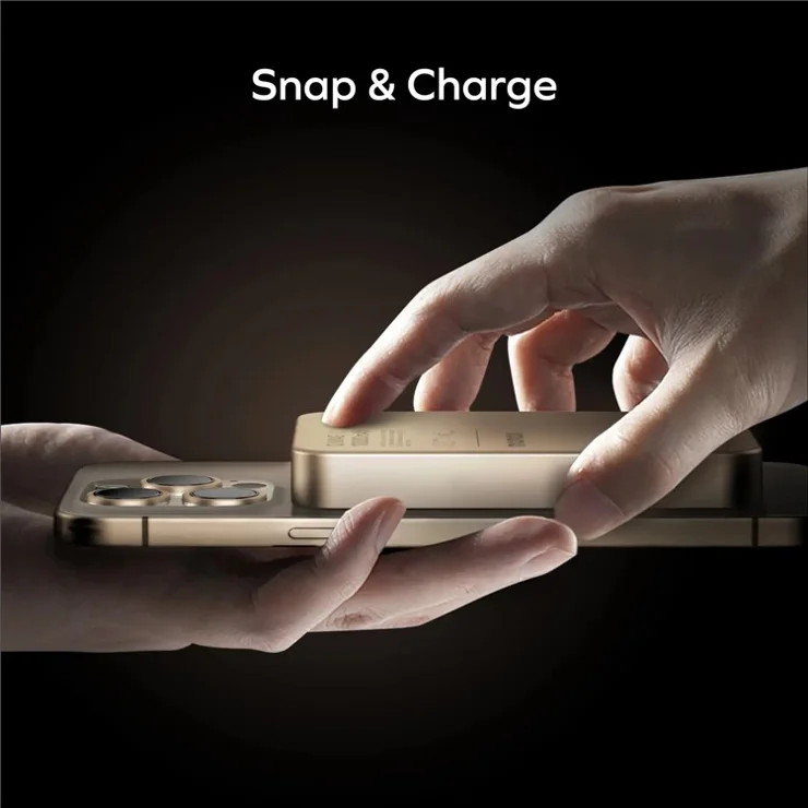 MOMAX Q.Mag X1 Qi2 Magnetic Wireless Power Bank 10000mAh Portable Phone Charger - Gold