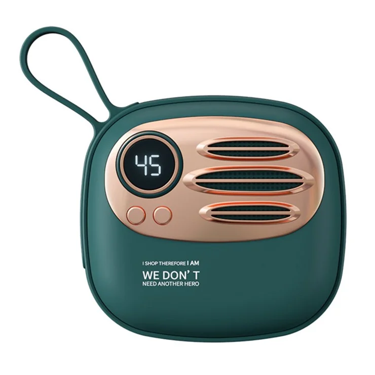 MBB-01E 2 Levels Hand Warmer 2500mAh Power Bank Digital Display Electric Hand Heater - Green
