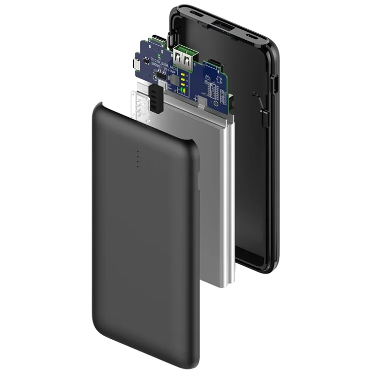 C1010 PD 20W 10000mAh Fast Charging Power Bank Mini Battery Pack for Cell Phone, Tablet, Camera - Black