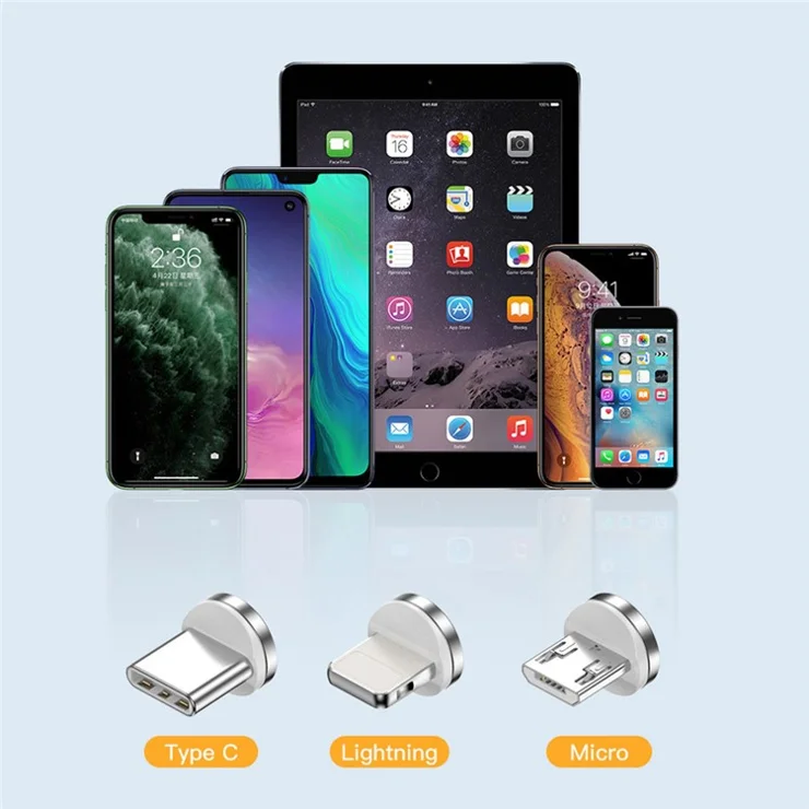 M-01 3000mAh Power Bank Fast Charging Portable Phone Charger Mini Emergency Travel Charger with 3 Magnetic Adapters - Black