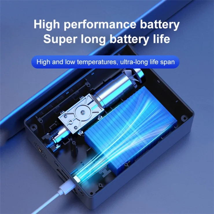6600mAh 35C Car Jump Starter Air Pump Inflator Emergency Battery Power Bank LED Light, Smart Battery Clip Cable