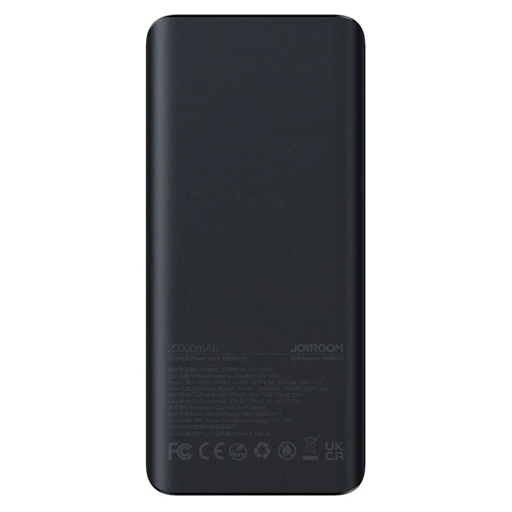 JOYROOM JR-PBF02 20000mAh Power Bank Digital Display PD 30W Fast Charging Portable Charger with Flashlight
