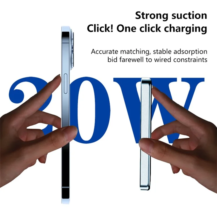 C10 Power Bank 20W Magnetic Wireless Charger 5000mAh Portable Charger Compatible with Magsafe - Blue
