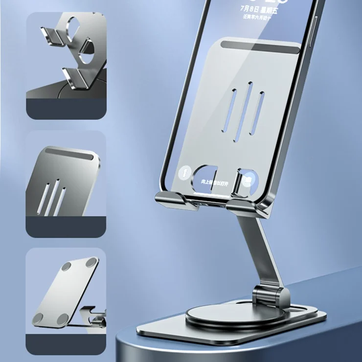 K6 Desktop Mobile Phone Tablet Holder Stand Rotatable Aluminum