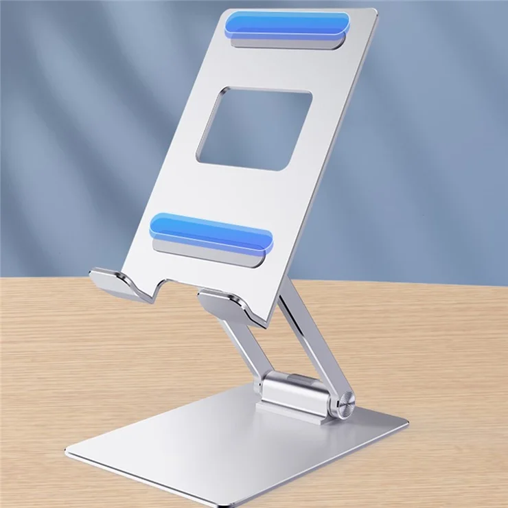 R-JUST SJ33 Foldable Cell Phone Stand Universal 9.7'' Aluminum Alloy Mobile Phone Holder Cradle Dock - Grey