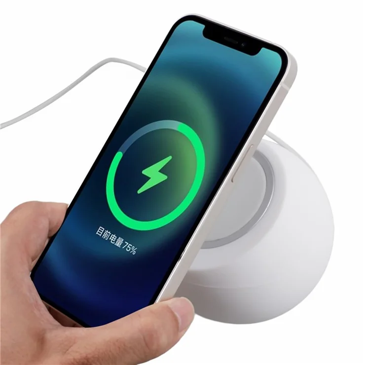 Compatible with MagSafe Silicone Charger Stand for iWatch Desktop Mount Holder - White