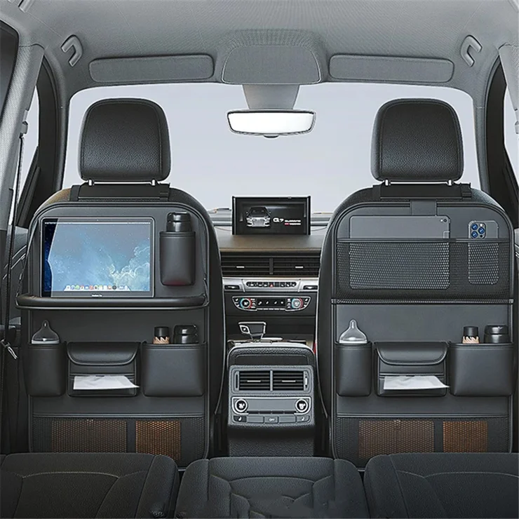 Organizer Per Sedile Auto Posteriore - Con Vassoio Pieghevole, Tasc Multiple, Pelle PU - Foto 8