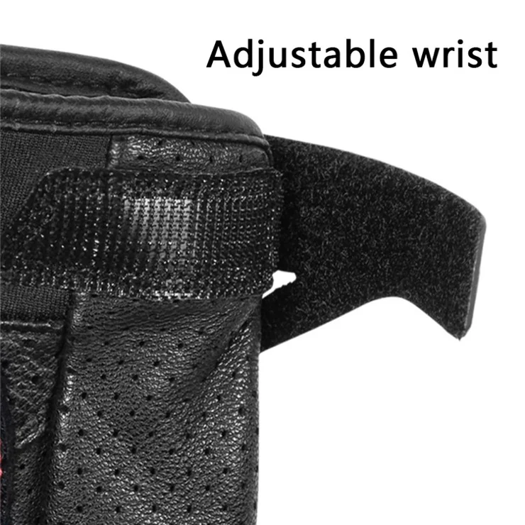 MOTOWOLF MDL0305 1 Pair Motorcycle Gloves Sheepskin+Cowhide Leather Breathable Full Finger Mittens - Black / S
