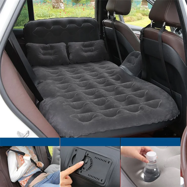 BY-888 Car Air Mattress Automatic Inflatable Bed SUV Truck Sleeping Mat for Camping Travel Hiking Trip - Beige