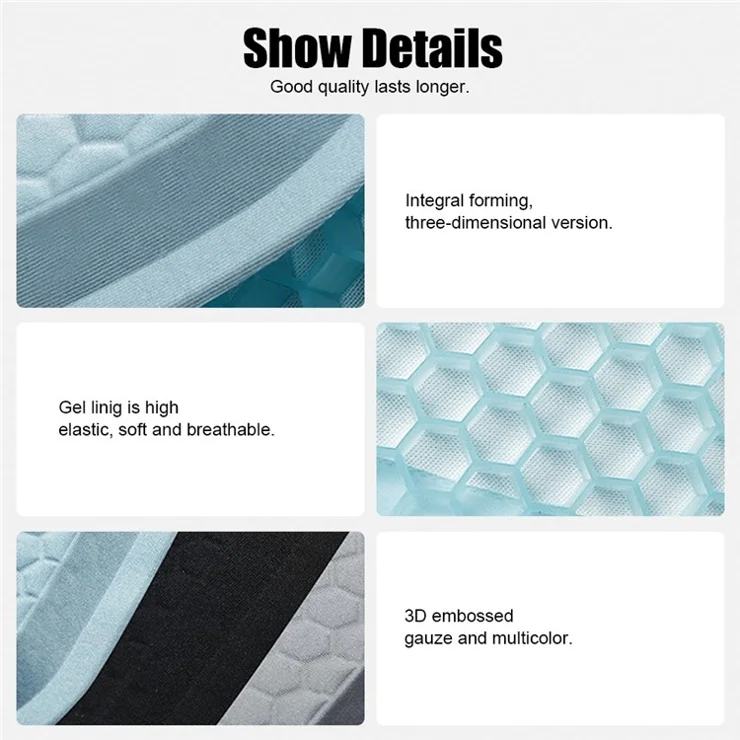 Car Cooling Seat Pad Pressure Relief Breathable Gel Seat Cushion for Home Office Chair - Coffee