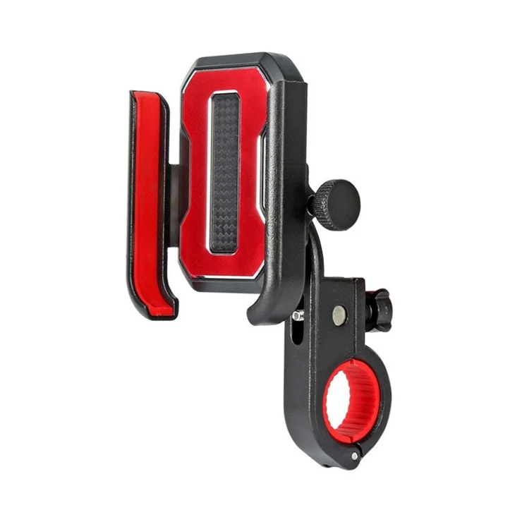A18 Cycling Navigation Phone Mount Metal+Plastic Bike Phone Holder (Installation On Handlebar) - Red
