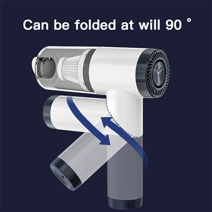 Q108 Folding Handheld Car Vacuum Cleaner High-Power Wireless Vacuum Cleaner for Home - White