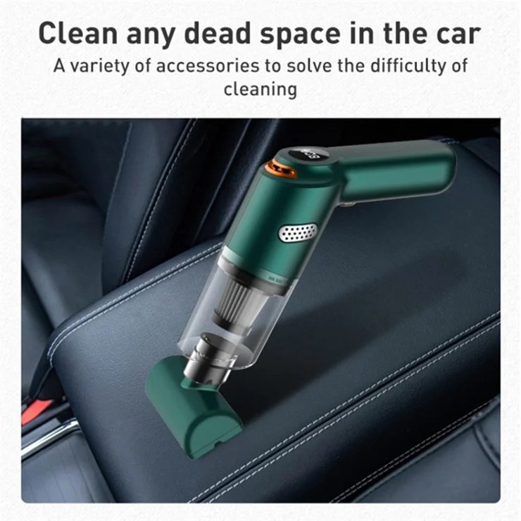 KBN-010 10000Pa Powerful Car Cordless Vacuum Cleaner Handheld Cleaning Tool - White