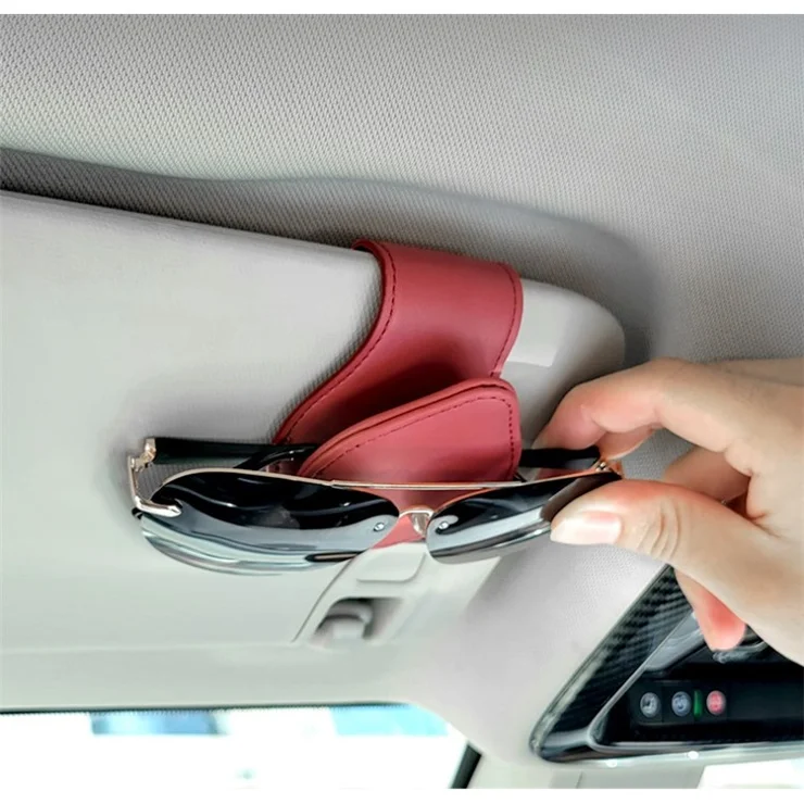 Portable Sunglasses Holder Bill Holder Clip Card Storage Accessories for Car Visor - Grey