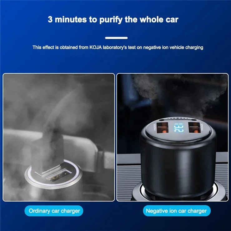 P6J 200W Phone Fast Car Charger Dual USB Phone Charging Adapter 12V-24V Cigarette Lighter Adapter