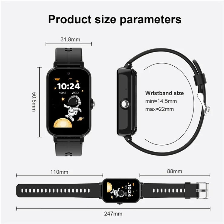 DH13S 1.57 Inch IPS Touch Screen Kids Smart Watch 4G Calling SOS GPS Tracking Wristwatch (Europe / Asian / Africa Version) - Pink
