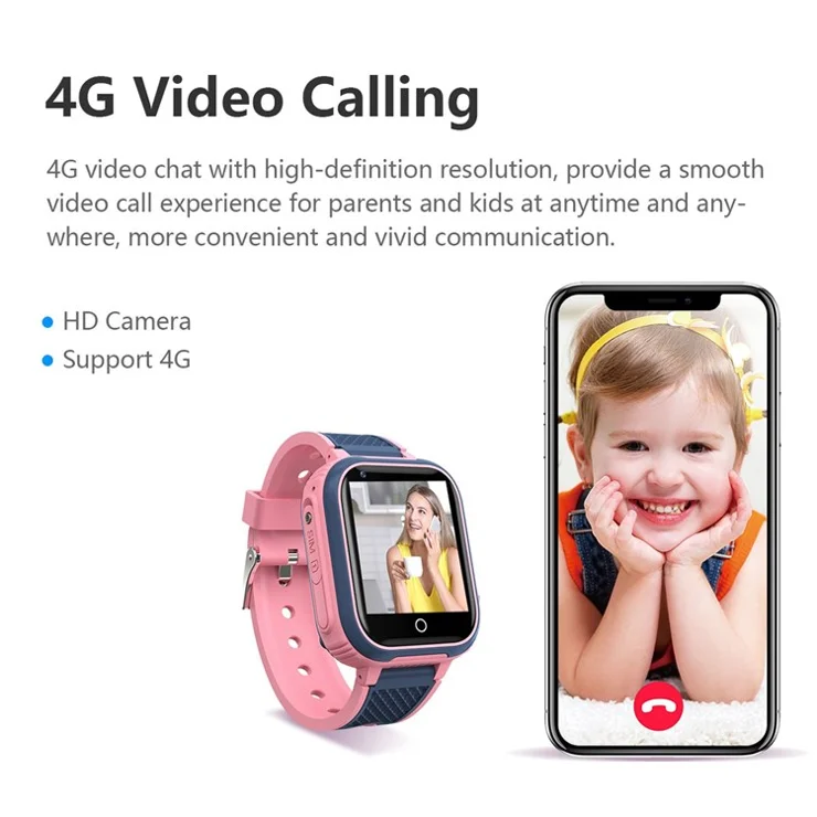 LT21 1.4-inch IPS Touch Screen Kids Camera Smart Watch Step Counter Waterproof 4G Sports Watch - Blue