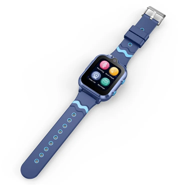 D35 Android 4.4 4G Phone Kids Smart Watch GPS Tracker Video Voice Call 2MP+0.3MP Dual-Lens Watch - Blue