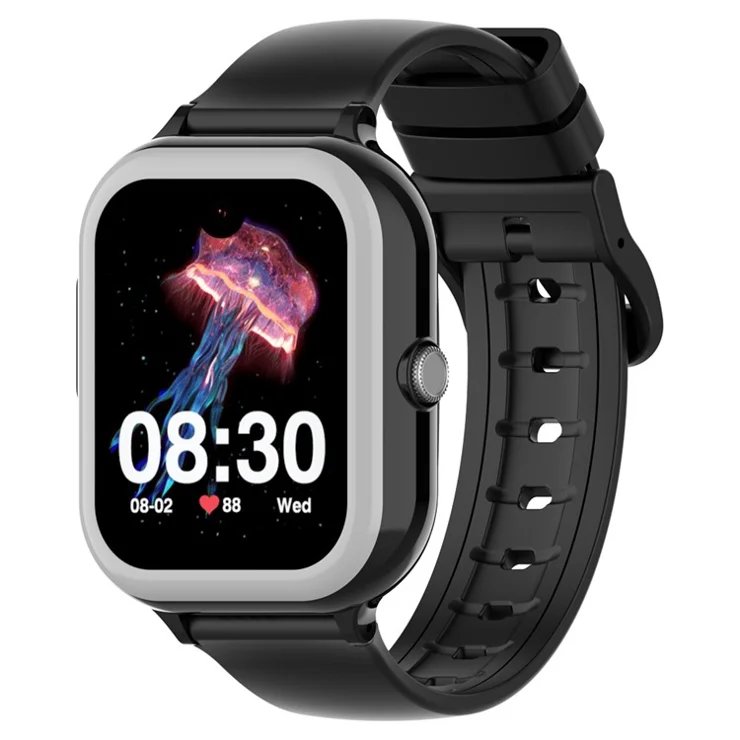 M01 1.78-Inch AMOLED SOS 4G Phone Watch Children Voice Call SOS Kids Smart Bracelet (1+8G) - Black