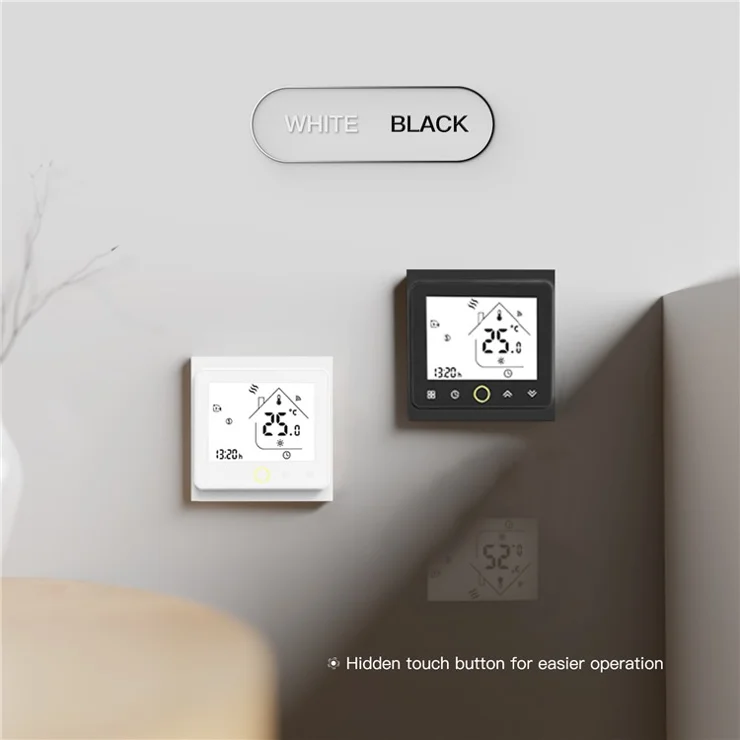 BHT-002 Electric Floor Heating Smart Thermostat 3.0-inch LCD Touch Screen WiFi Controller Panel - White