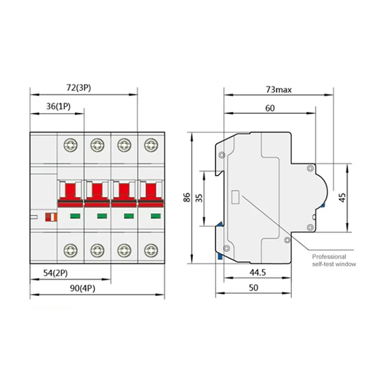 3P 125A Tuya Smart Home WiFi Circuit Breaker Remote Control Cloud-Managed Intelligent Switch