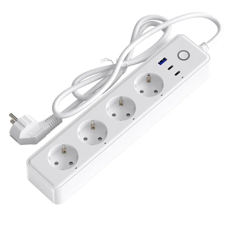 WPS20 Home Smart WiFi Timer Power Strip EU Standard Outlet with Type-C USB Port