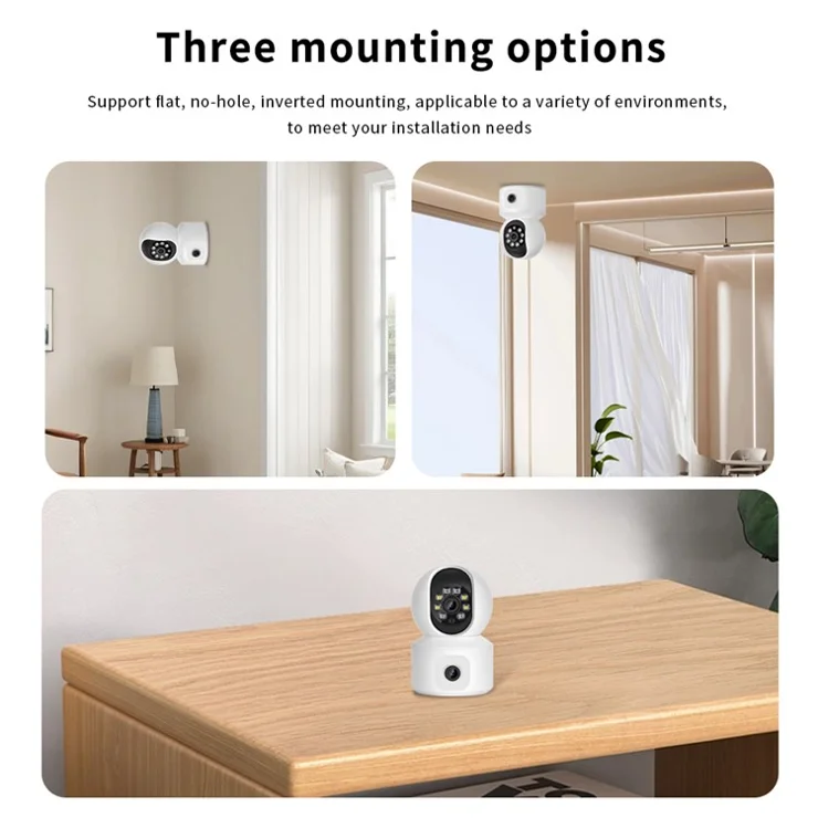 K22 Dual Lens 1080P HD Human Detection Camera Two Way Audio Home Security Night Vision WiFi Webcam